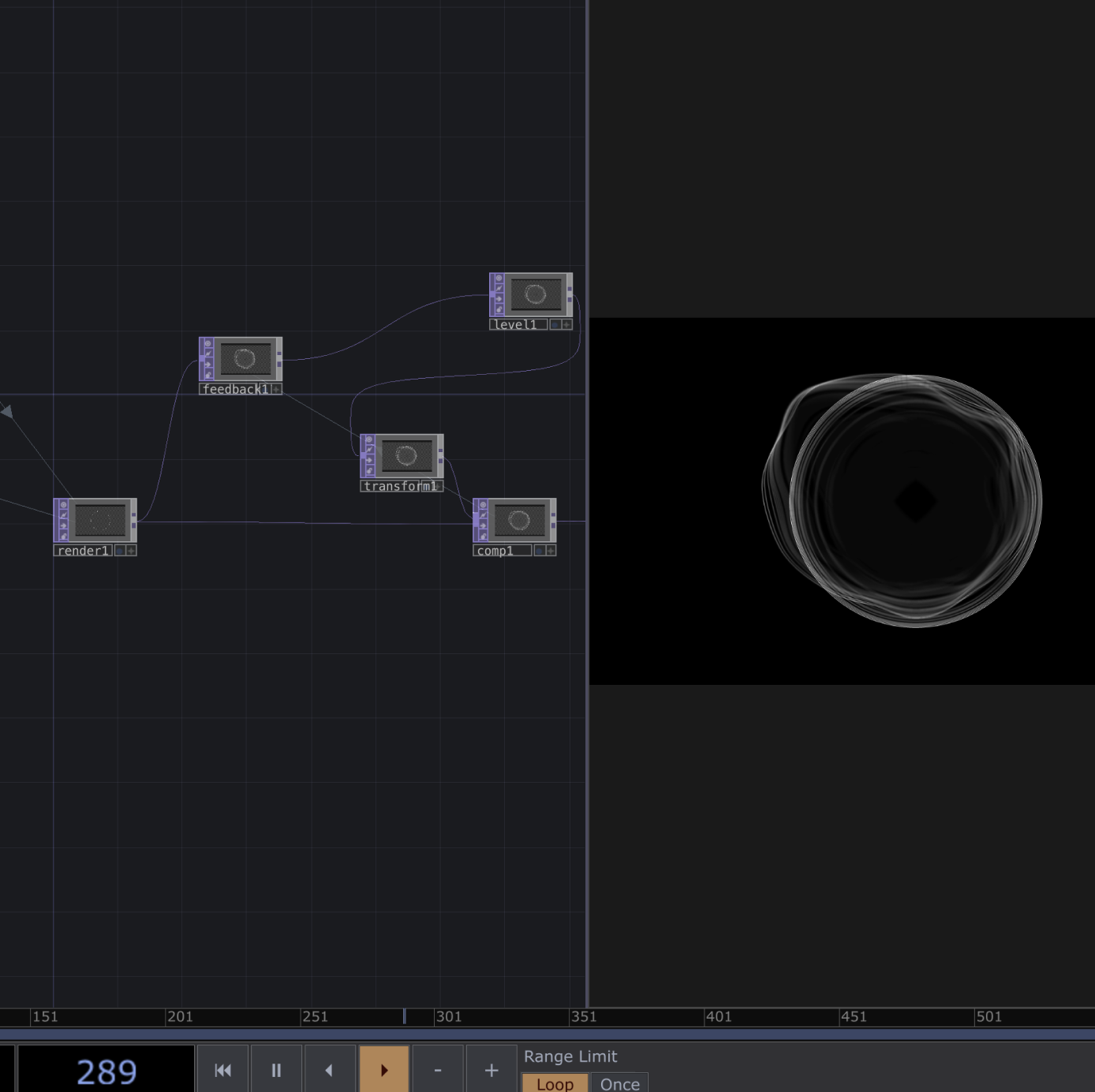 Jesse initially following tutorials for an abstract, circular graphic. This was to get the base work to later build on it. 
